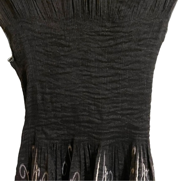 Max Edition Textured Print Elasticized Bodice Dress Sz M - Picture 8 of 13